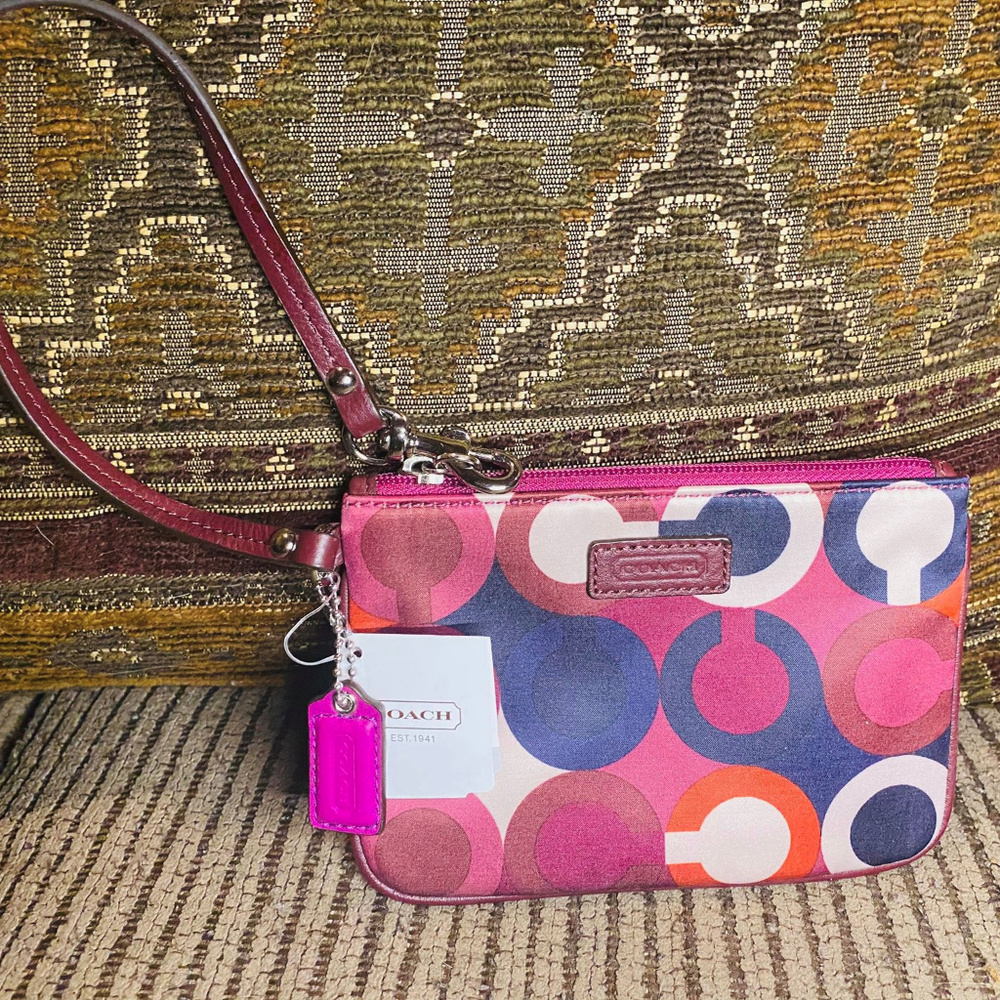 NWT - Coach Multicolored Wristlet